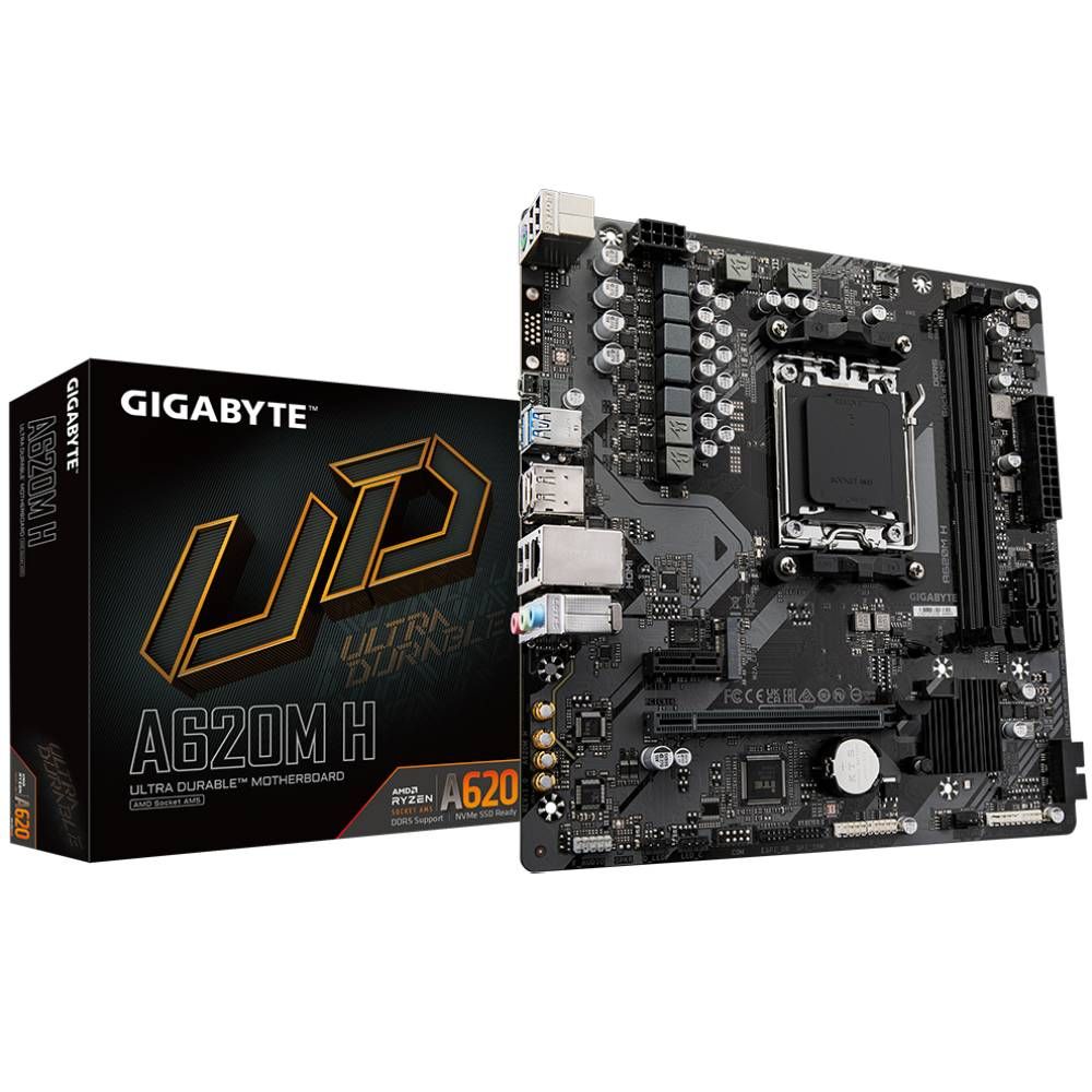 Gigabyte Placa Mae A620m H Am5 Ddr5 Micro Atx
