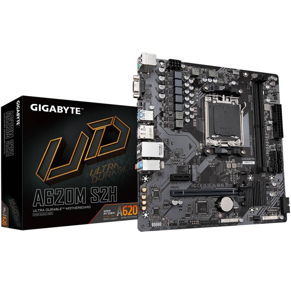 Gigabyte Placa Mae A620m S2h Am5 Ddr5 Micro Atx