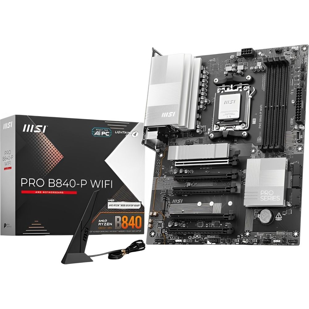 Msi Placa Mae Pro B840 P Am5 Ddr5 Atx