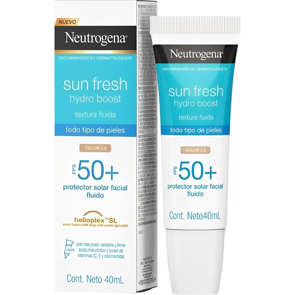 Importado Protetor Solar Facial Neutrogena Sun Fresh Hydro Boost Cor Fps 50 40ML