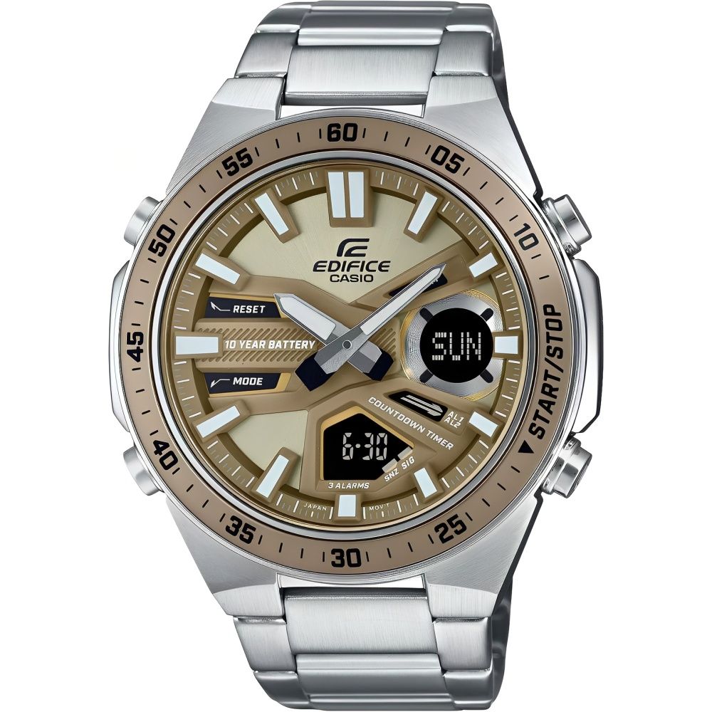 Importado Relogio Casio Edifice Efv C110d 5ADF Analogico Digital Masculino Champanhe