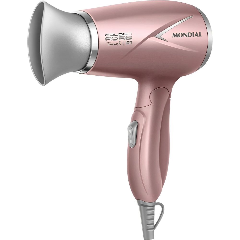 Mondial Secador Cabelo Travel Ion Sc 47 Gr 1200 W Bivolt Golden Rose