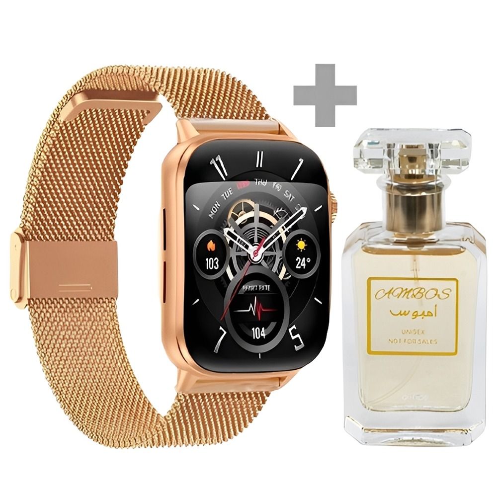 Importado Kit Relogio Smartwatch G Tide S6 Pro Ambos Edp Unissex 30ML