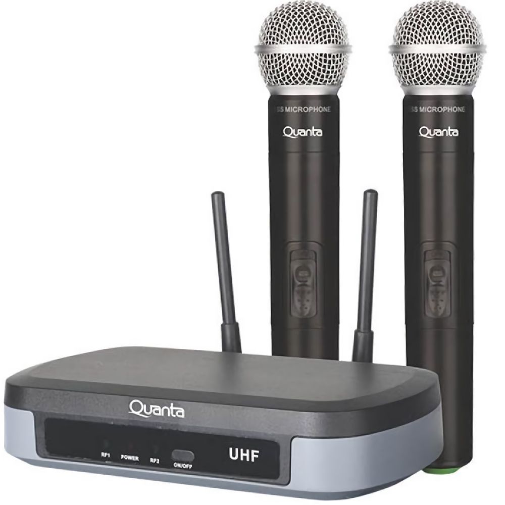 Importado Sistema Microfone Quanta Qtmwu104 Sem Fio