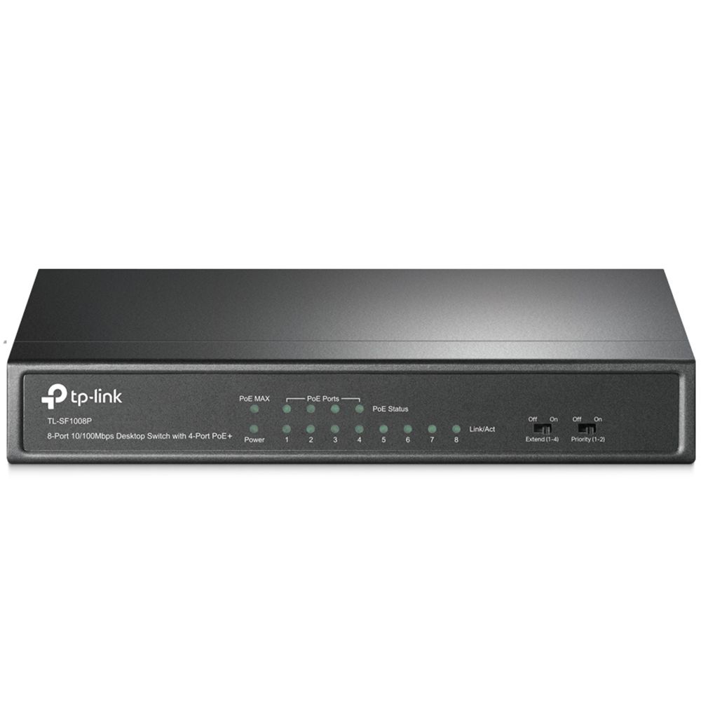 Tp link Switch Ethernet Tl Sf1008p 8 Portas 10 Mbps Poe