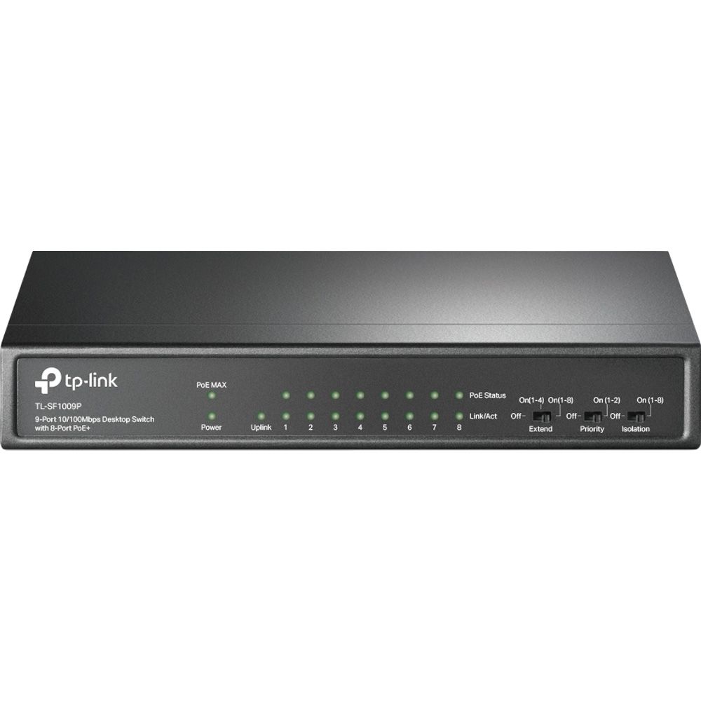 Tp link Switch Ethernet Tl Sf1009p 9 Portas 10 Mbps Poe