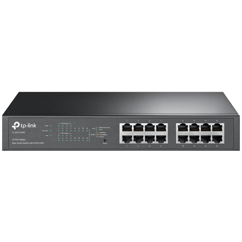 Tp link Switch Ethernet Tl Sg1016pe 16 Portas 10 1000 Mbps Poe