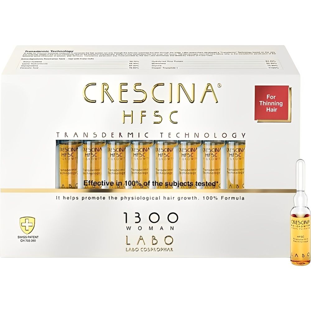 Importado Tratamento Para Crescimento Capilar Labo Cosprophar Crescina Hsfc 1300 Woman 20 Ampolas