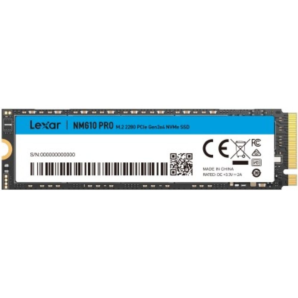 Importado Ssd M 2 Nvme Lexar Nm610 Pro Gen3x4 3300 1700 Mb S Lnm610p500g Rnnng 500GB