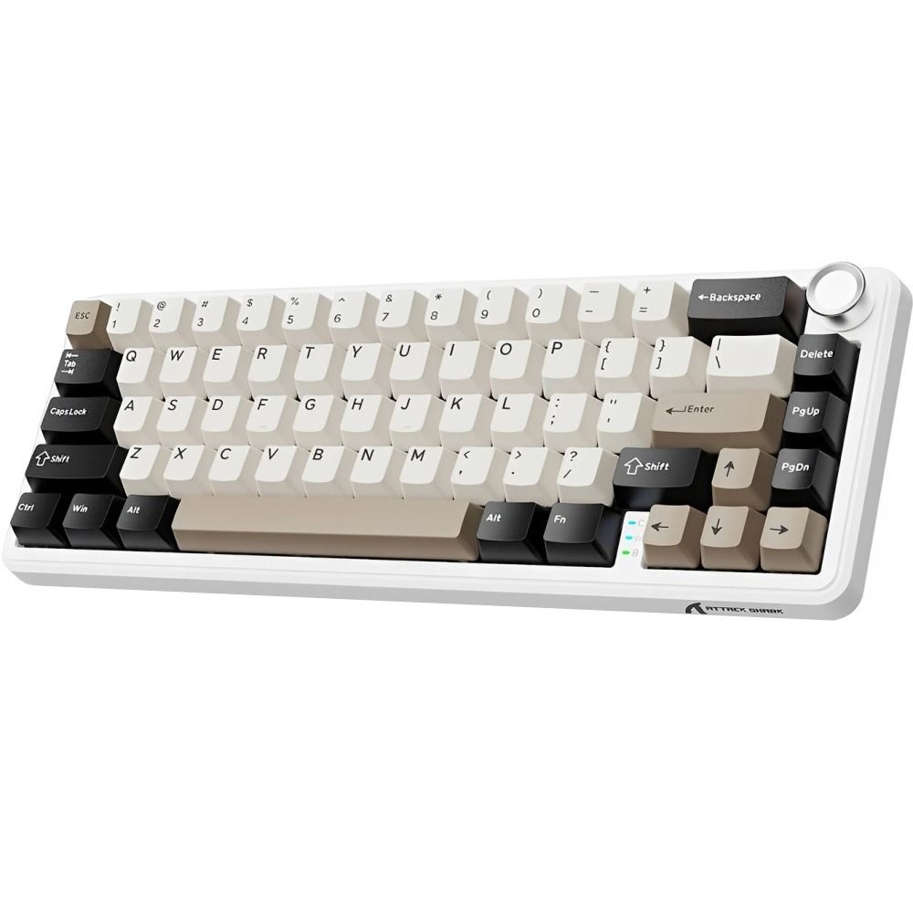 Importado Teclado Gamer Attack Shark X66 65 Mecanico Rgb Sem Fio Cheese Ingles