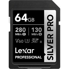 Memória SD Lexar Professional Silver Pro 280 MB/s-130 MB/s C10 64GB (LSDSIPR064G-BNNNG)
