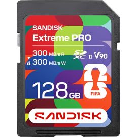 Memória SD SanDisk Extreme Pro 300-300 MB/s C10 U3 V90 128 GB (SDSDXDM-128G-GN4IH)