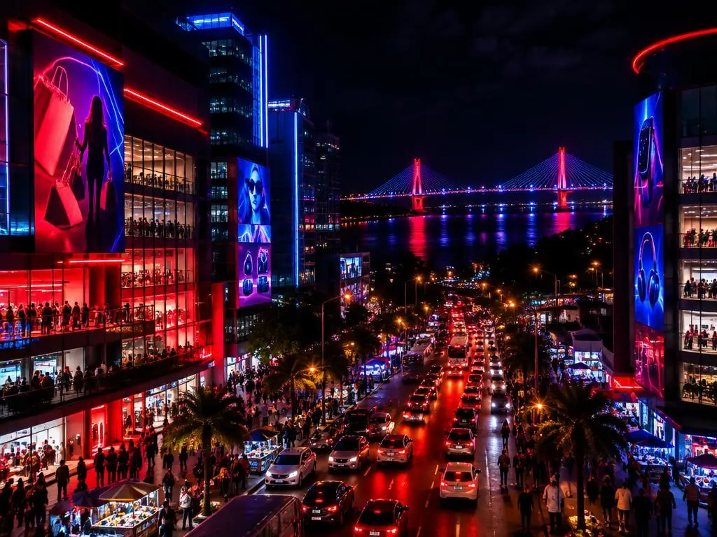 Ciudad del Este à noite